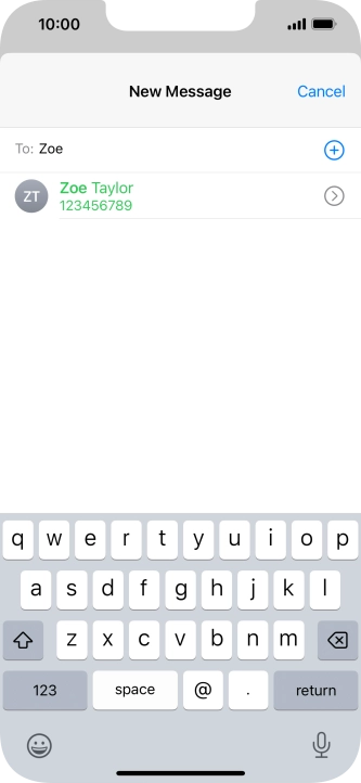 Press the required contact.