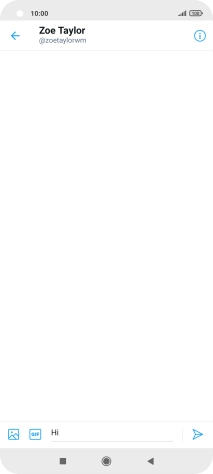 Write the required message and press the send icon.