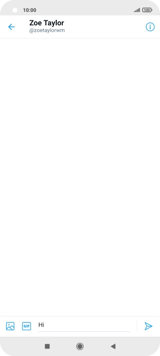 Write the required message and press the send icon.