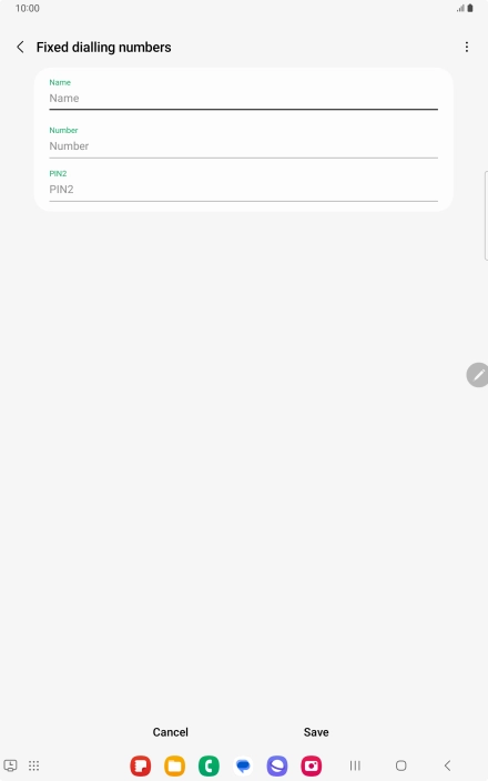 Press Name and key in the required name.