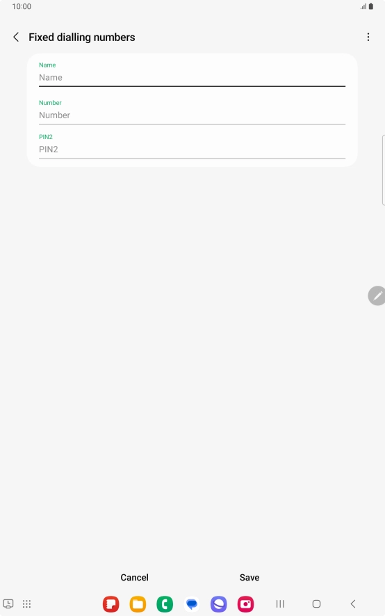 Press Name and key in the required name.