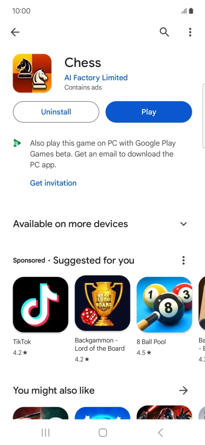 Press the Home key to return to the home screen.