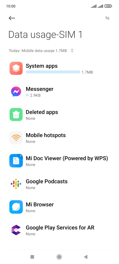 Press the drop down list.
