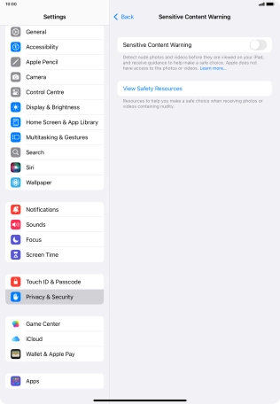 Press the indicator next to 