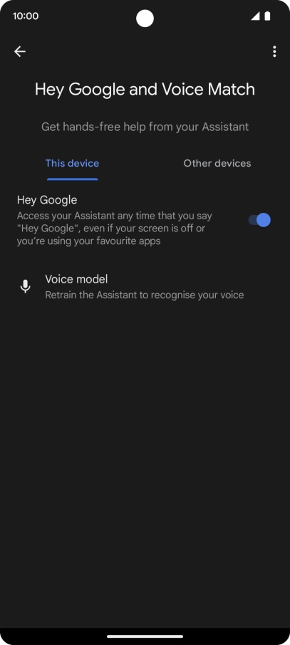Press the indicator next to 