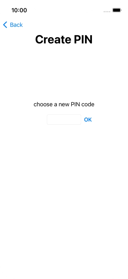 Key in a new four-digit PIN and press OK.