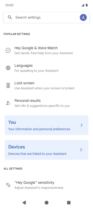 Press Hey Google & Voice Match.