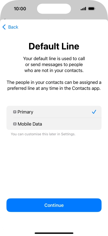 Press Continue. Press Continue.