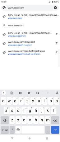 Key in the address of the required web page and press arrow right. Key in the address of the required web page and press arrow right.