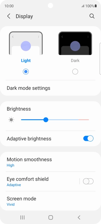 Press the indicator next to 