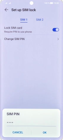 Key in a new four-digit PIN and press OK.