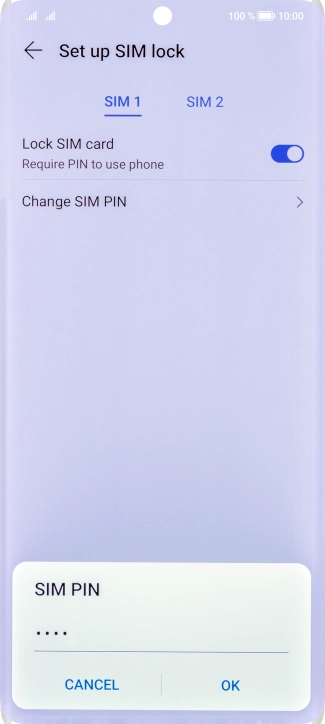 Key in a new four-digit PIN and press OK.