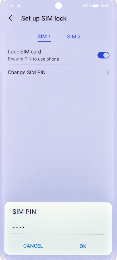 Key in a new four-digit PIN and press OK.