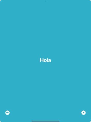 Press the split view icon to go back to display of both languages.