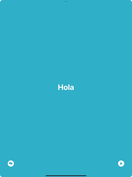 Press the split view icon to go back to display of both languages.