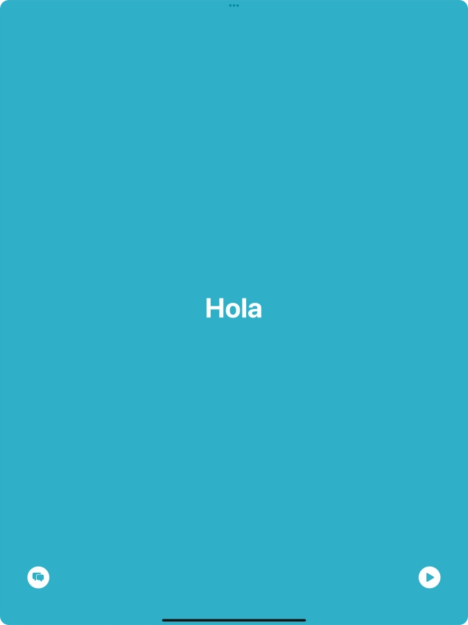 Press the split view icon to go back to display of both languages.