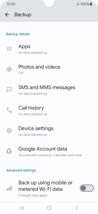 Press the indicator next to 