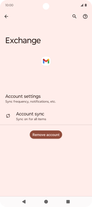 Press Remove account.