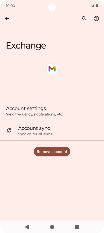 Press Remove account.
