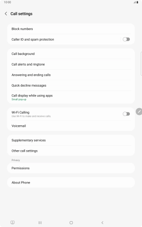 Press Supplementary services.