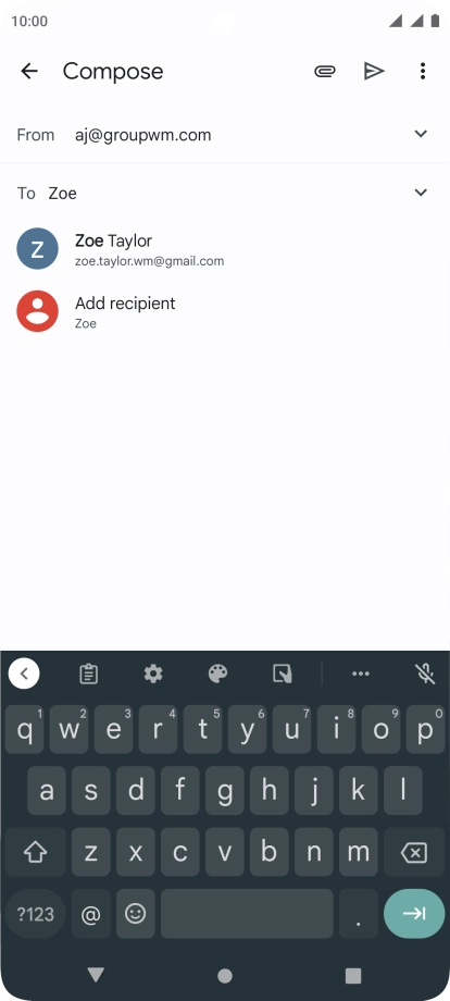 Press the required contact.