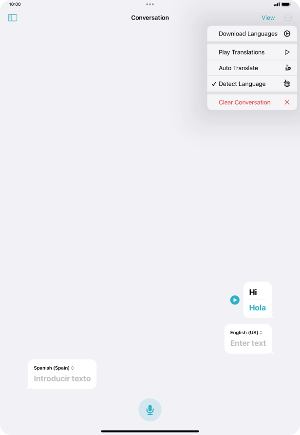 Press Clear Conversation.