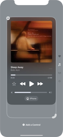 Press the remove icon on the required Control Centre page to remove it from Control Centre.