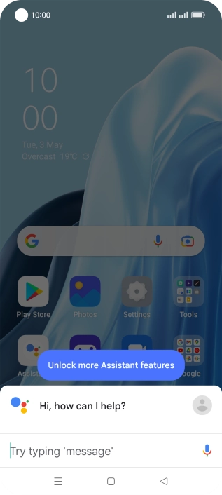 Say, in your own words, what you would like your phone to do, e.g.: OPEN [application], CALL [contact], SEARCH FOR [information]. It's not necessary to use a specific command for each function.