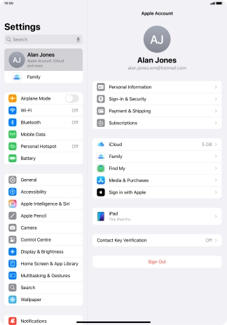 Press iCloud. Press iCloud.