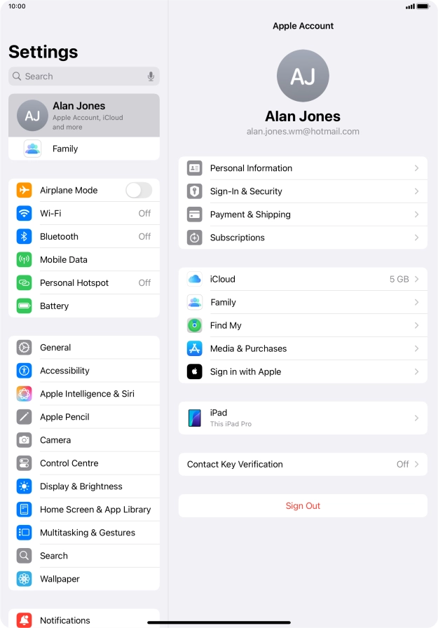 Press iCloud. Press iCloud.
