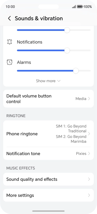 Press Phone ringtone. Press Phone ringtone.