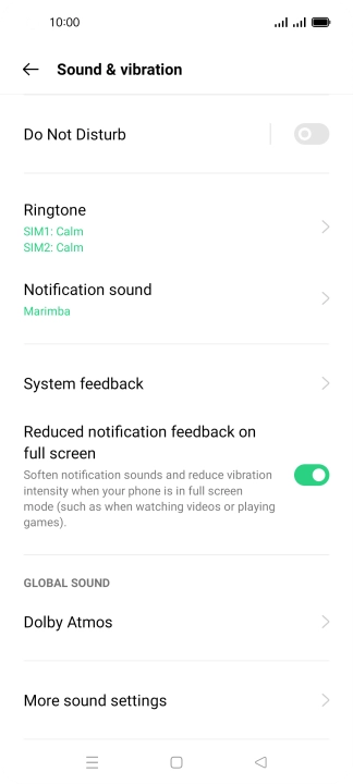 Press Notification sound.