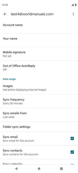 Press Account name and key in the required name.