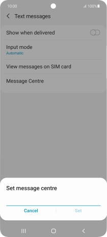 Key in +447785016005 and press Set.