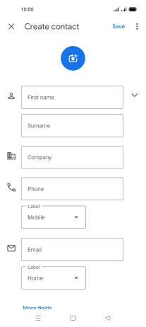 Press First name and key in the required first name.