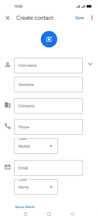 Press First name and key in the required first name.