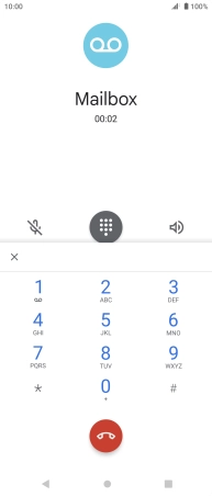 Press the end call icon.