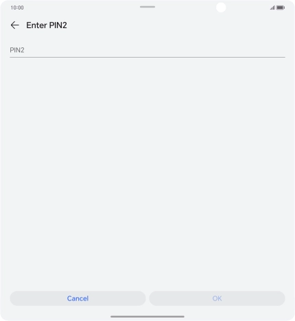 Press PIN2 and key in your PIN2. The default PIN2 is 1111.