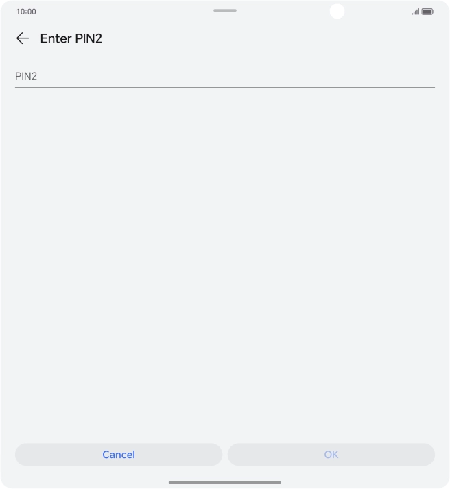 Press PIN2 and key in your PIN2. The default PIN2 is 1111.