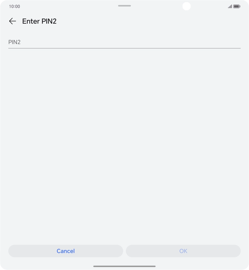 Press PIN2 and key in your PIN2. The default PIN2 is 1111.