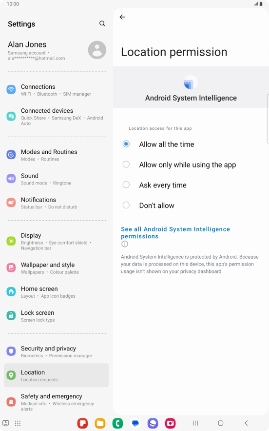 Press the required setting. Press the required setting.