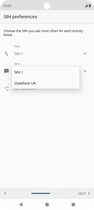Press the required price plan. Press the required price plan.