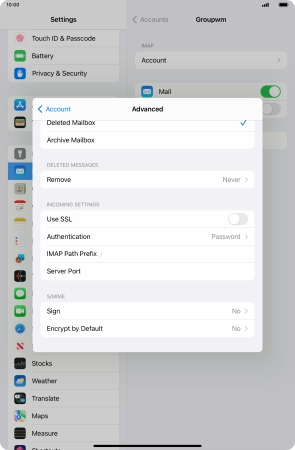 Press the indicator next to 