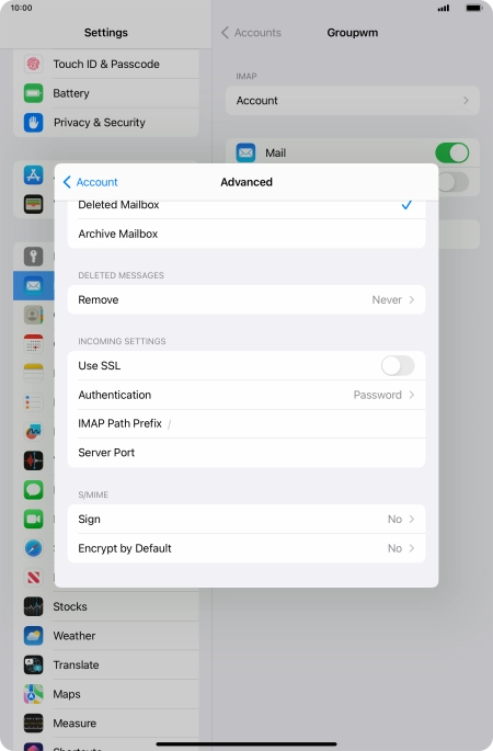 Press the indicator next to 