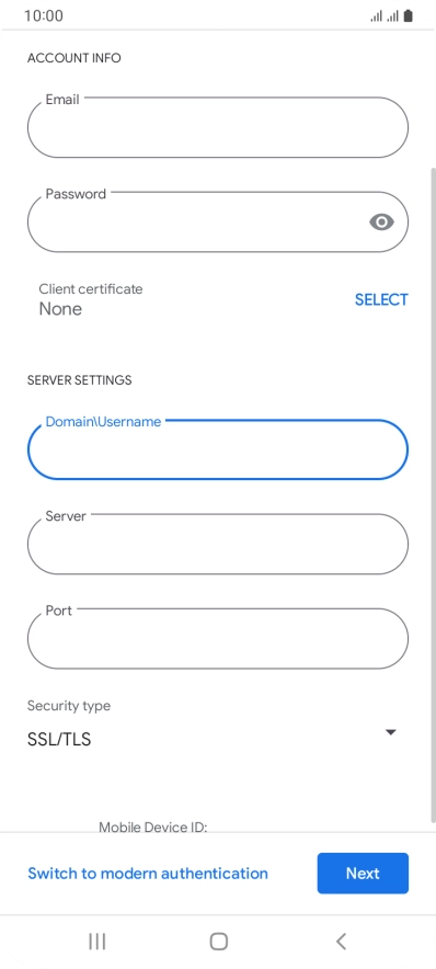 Press the field below 