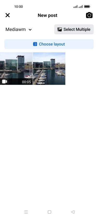 Press the required picture or video clip.