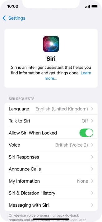 Press the indicator next to 