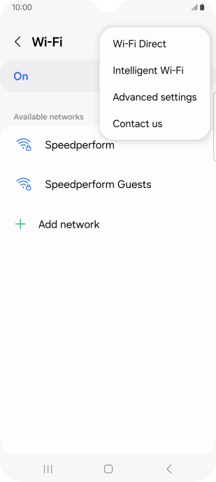 Press Intelligent Wi-Fi.