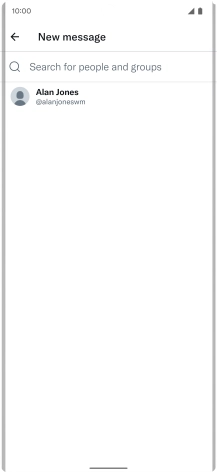 Press the search field.