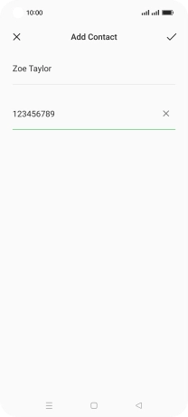 Press the confirm icon.
